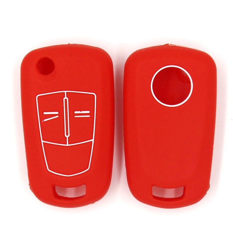 Siliconen 3 Knop Afstandsbediening Sleutel Autosleutel Siliconen Case Voor Opel Astra H Corsa D Badge Embleem Meriva Vauxhall Voor opel Corsa