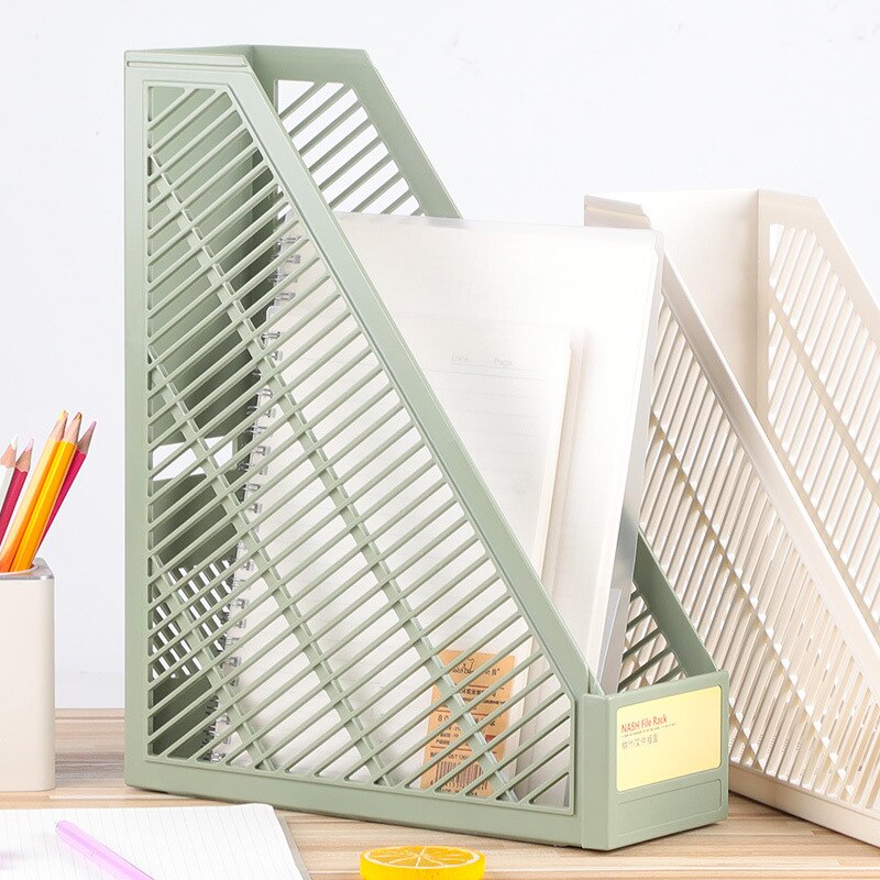DIY Desk Organizer File Tray Book Stand Office School Desk Book Storage Box Bookends Book Shelf Stationery Organizer