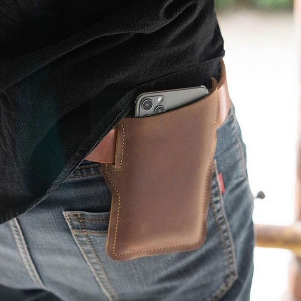 Pu pelle cellula Telefono Borsa mobile Telefono fondina protettivo coperchio all'aperto anti-perdita sospeso vita Borsa cintura clip per Ipho A8g2