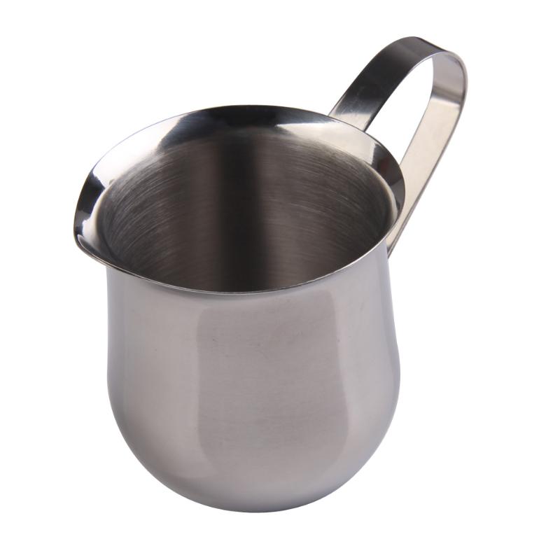 Ruostumaton teräs maito kahvi vyötärön muotoinen kuppi muki espresso latte art kannu vaahtosäiliö kotiin vaahdotuskannut 90ml/150ml/240ml