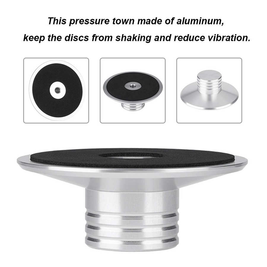 Aluminum Record Weight Clamp Metal Disc Stabilizer for LP Vinyl Turntables/CD Player/Speakers Records Player Accessories