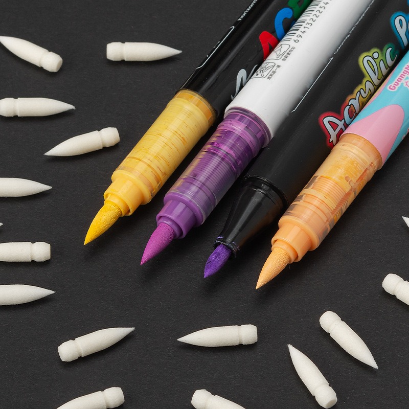 100/1 PCS GuangNa Replacement Cores for Acrylic Pigment Markers Soft Dual Tips DIY for kids Painting Wood Stone Art Stationery