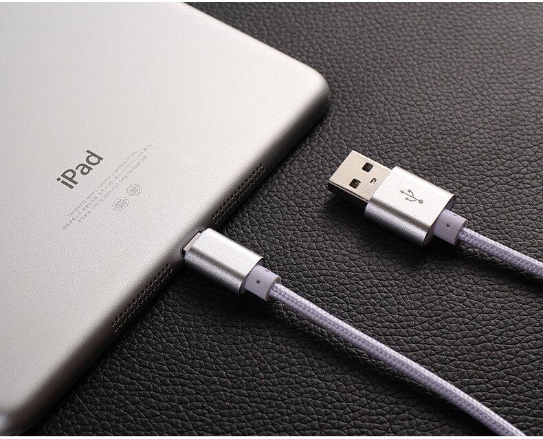 Billading høy mengde nylonflett anti-knyttet usb-kabel for samsung huawei xiaomi android iphone 1.5m hurtigladetråd