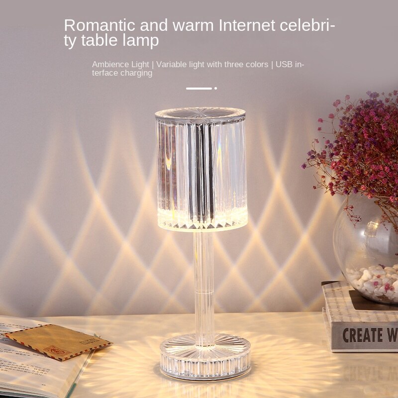 LED lamp of the head of a bed lamp decoration crystal diamond small night light lamp romantic warmth room decoration lights