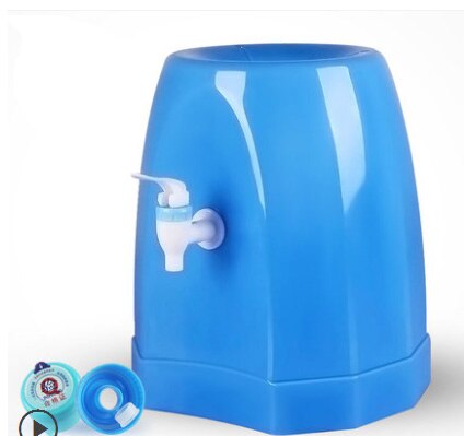 Mini Water Pump Dispenser Desktop Fountains Gallon Drinking Bottle Switch Base Bucket Holder Manual Press Barrel Tap Faucet: Blue