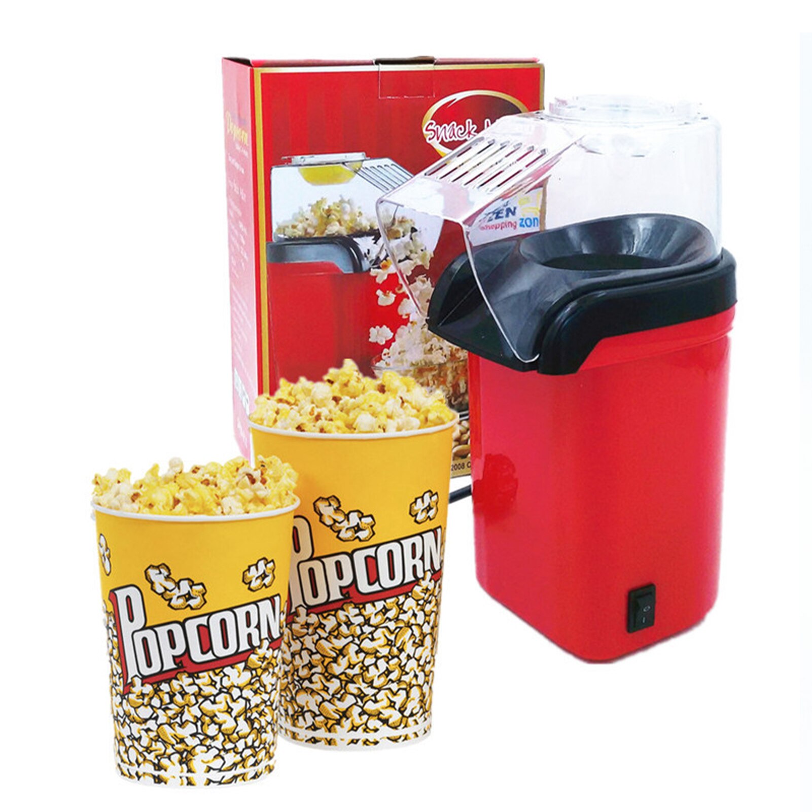 1200W Popcorn Popper Popcorn Maker Elektrische Popcorn Machine Geen Olie Nodig Voor Thuis Familie Kids