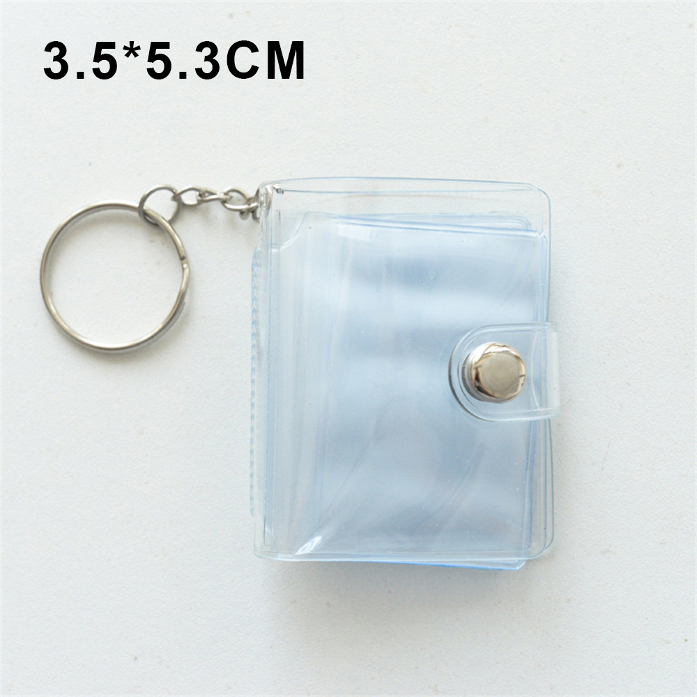 16 Pages Mini Photo Album Keychains Women's Small Instant Picture Album Key Chain Pendant ID Photo Interstitial Pocket Keyring: Gold