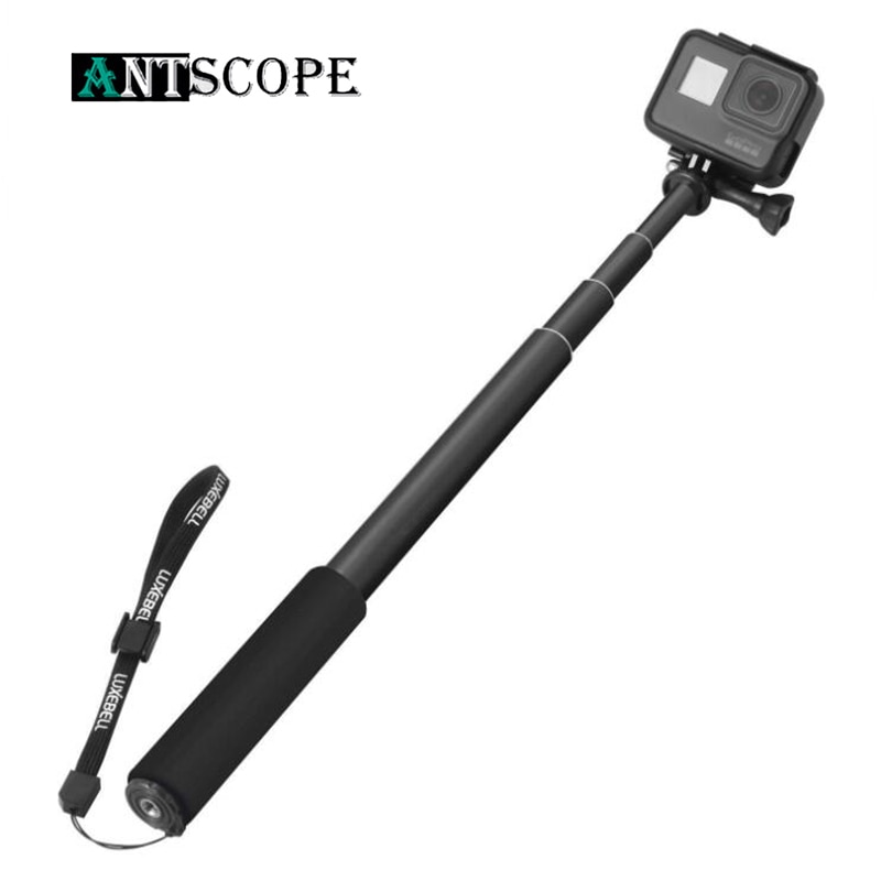 Antscope Aluminium Selfie Stok Sport Camera Selfie Artefact Handheld Telescopische Stand Gopro Camera Zwart Selfie Stok 05