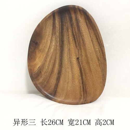 Ganze Holz liebeskummer Holz Unregelmäßigen Oval Massivholz Pfanne Platte Obst Gerichte Untertasse Tee-tablett Nachtisch Erzähler Geschirr einstellen: C 26X21X2CM