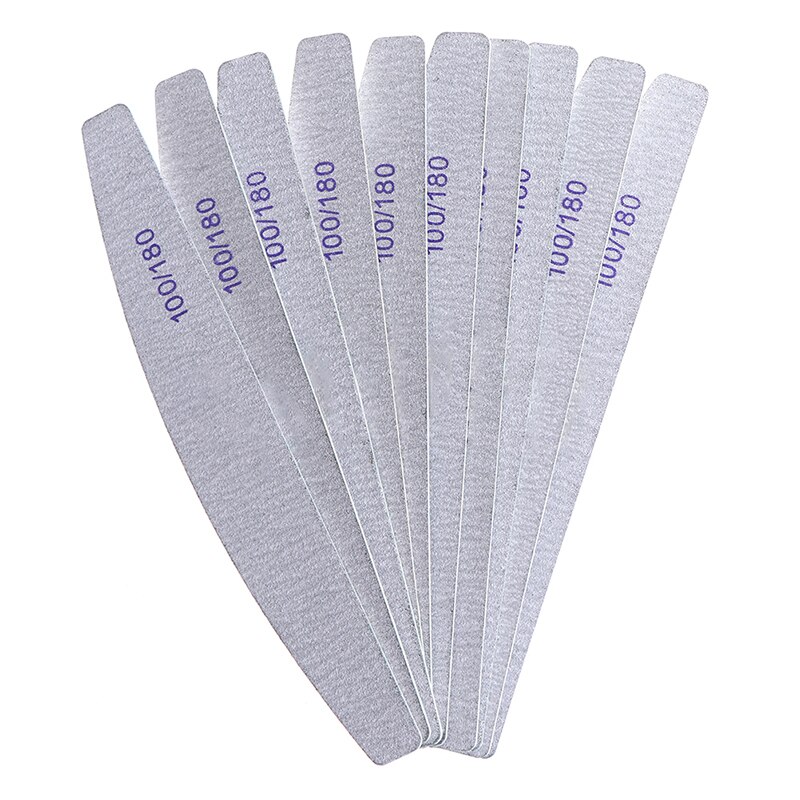 10 pz/lotto lima per unghie in legno e carta vetrata tampone per unghie professionale 100/180 lima per unghie in legno