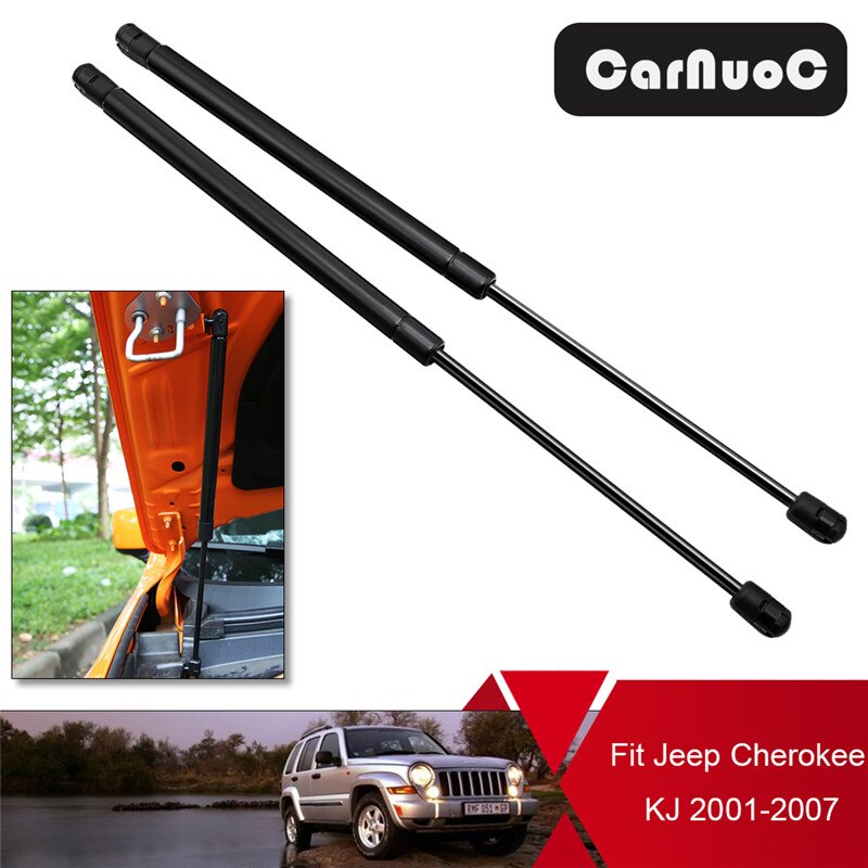 2x Car Front Hood Gas Spring Lift Support Strut Shock For Jeep Cherokee KJ 2001-2007 Vehicle Accessories