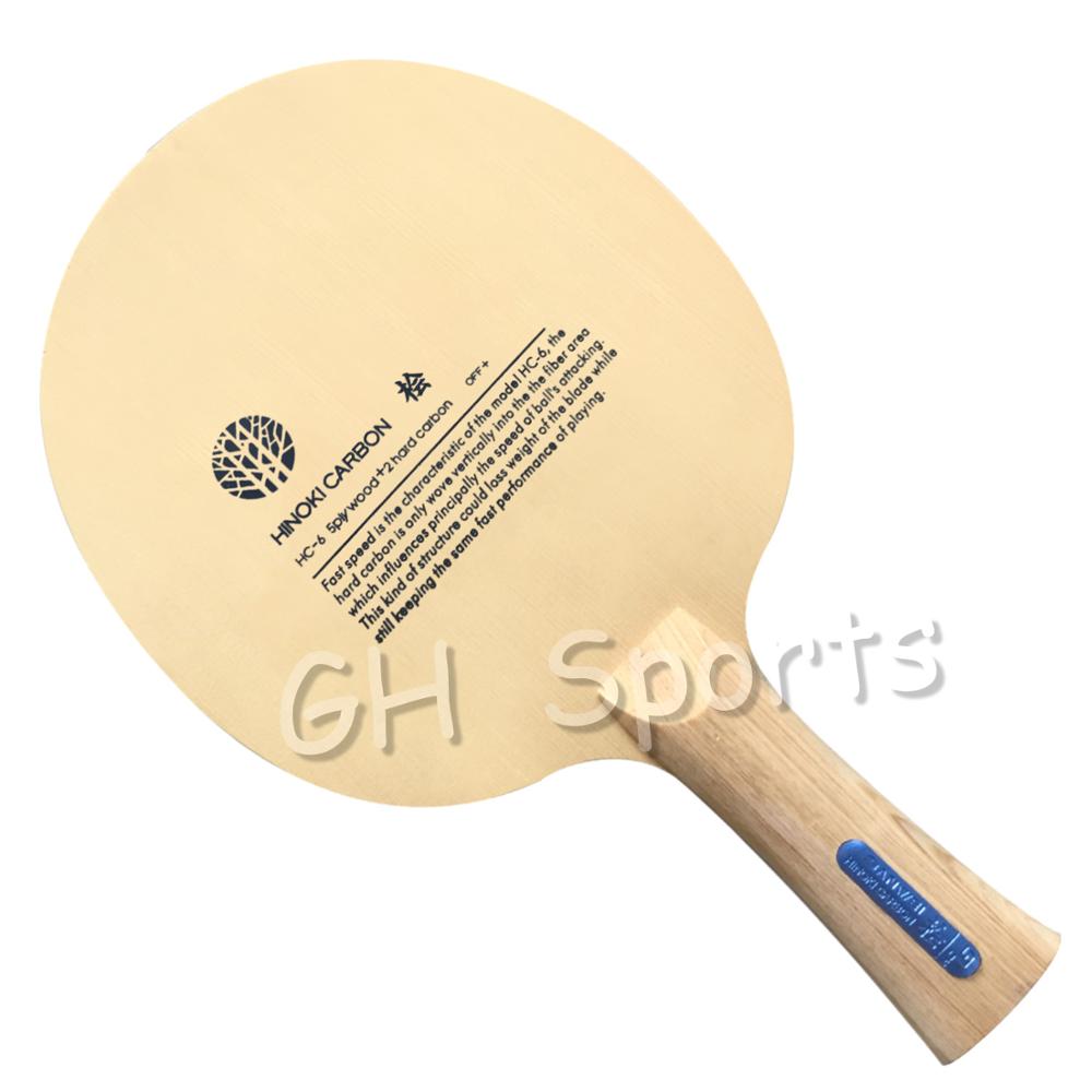 SANWEI HC6S Hinoki hoja de tenis de mesa de carbono/hoja de ping pong/bate de tenis de mesa