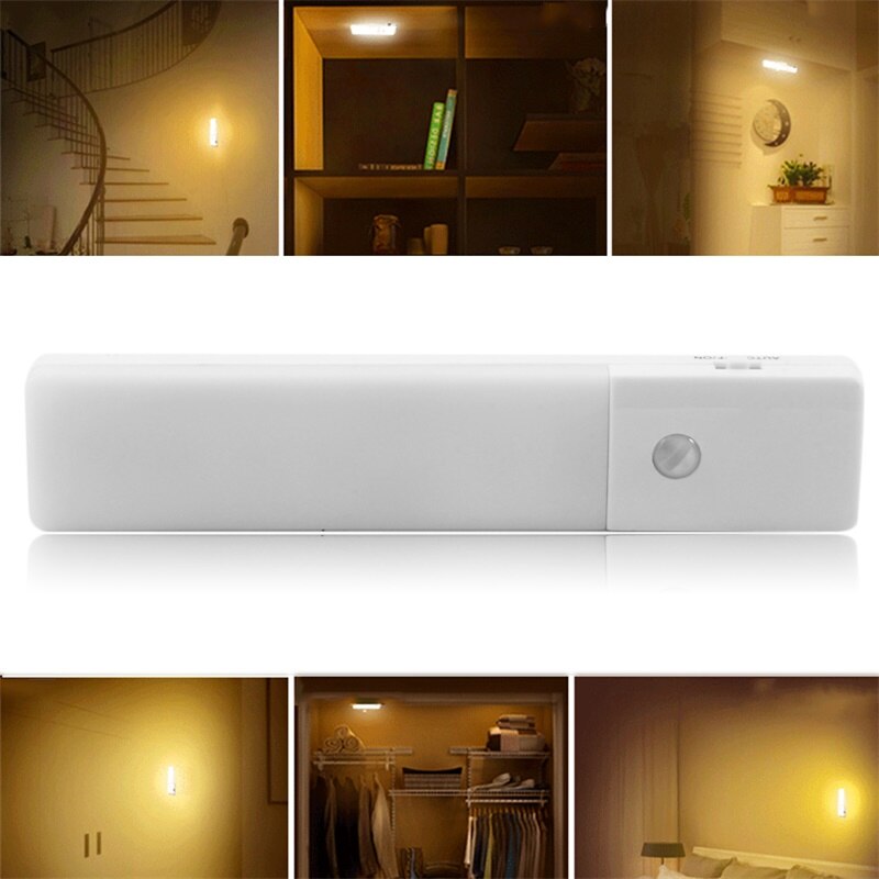 LED USB Aufladbare Motion Sensor Nachtlicht Menschlichen Körper Induktion Licht Sensor Lampe für Schrank Korridor Keller