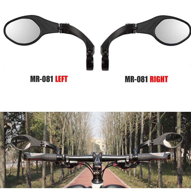Cykelcykel styr bakspejl cykel spejle venstre højre styr fleksibel sikkerhed cykel ryg spejl foldet: Venstre højre