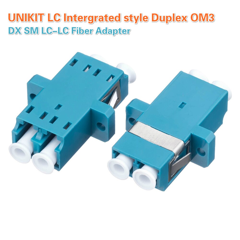 UNIKIT LC Intergrated style Duplex OM3 DX SM LC-LC Fiber Adapter Connector Duplex LC UPC Flange Connector FTTH Optic Adapter