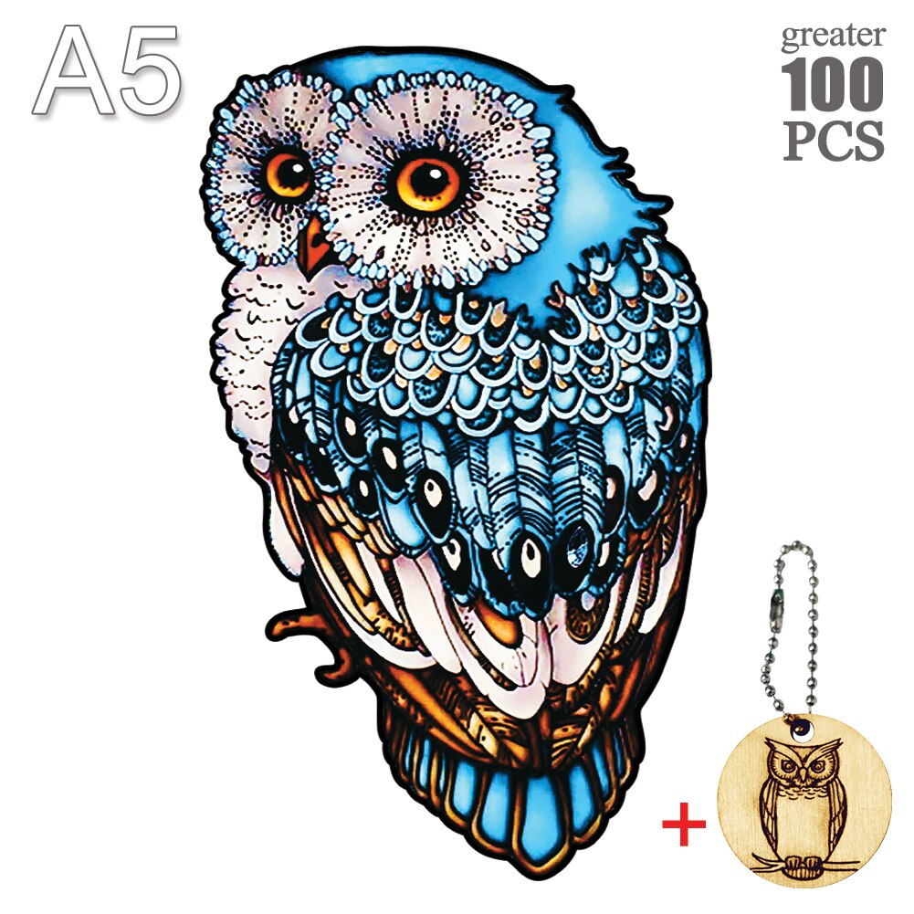 3D Animal Puzzle DIY Wooden Jigsaw Puzzles Kids Bear Owl Elephant Animal Shape Puzzles For Adults Kids Birthday Home Decor: MTY-23-A5