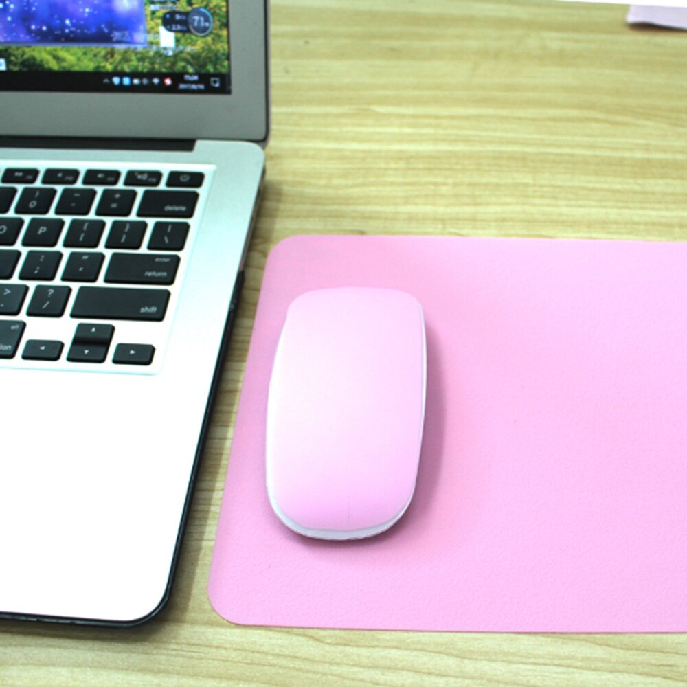Ultra-thin Non-slip Silicone Gel Gaming Mouse Pad Mat Anti-Slip Square Mousepad Mice Wrist Rest Laptop Pad Waterproof Table Mat: Pink