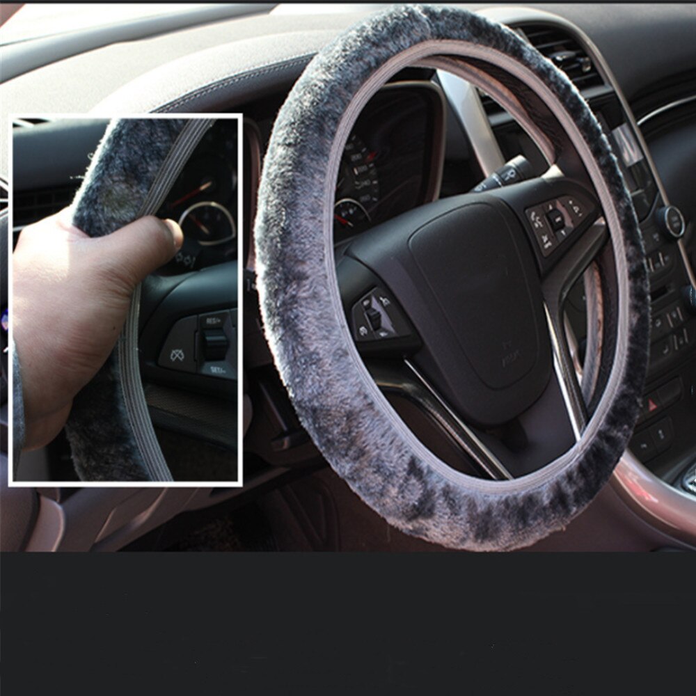 Cubiertas de volante DIY/trenza de felpa extremadamente suave en el volante accesorios de Interior de coche
