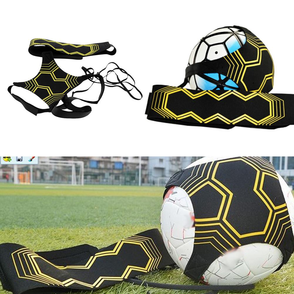 Control Skills Kick Ball Football Strap Training Aid Durable Elastic Returner Neoprene Practice Hand-free Soccer Trainer
