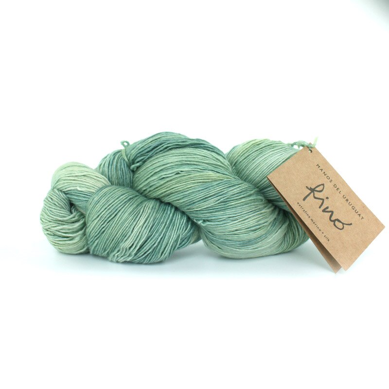 Manos Fino-laine mérinos extra fine 100, 70% soie, fil mélangé, fil teint à la main, d'uruguay: 435