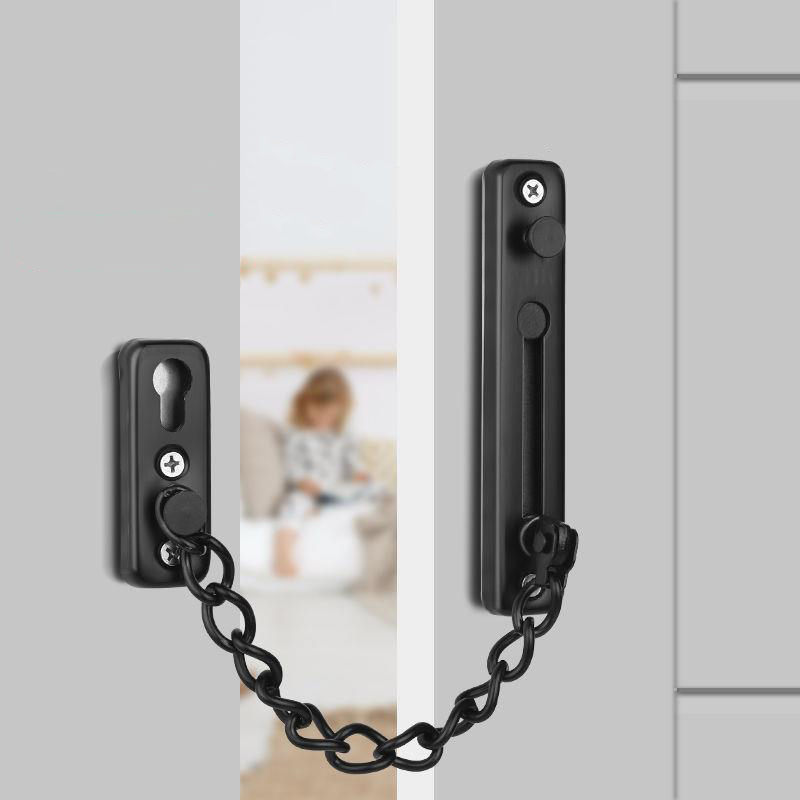 Serratura a catena per porta protezione per catena di sicurezza in acciaio inossidabile con serratura a pressione antifurto a molla chiusura per porta lucidata per impieghi gravosi con vite