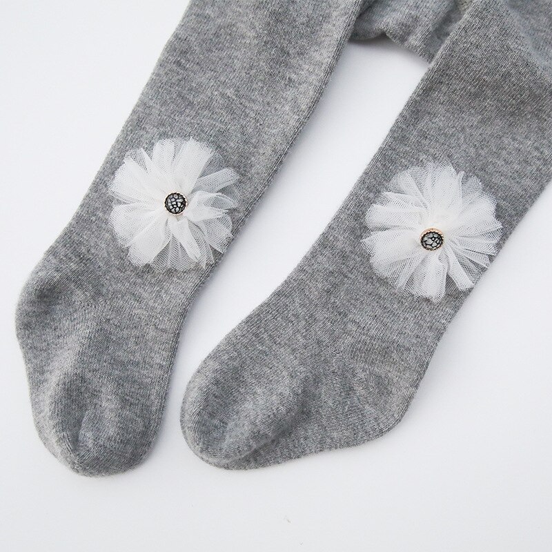 0-6 år gammel 5 farver strømpebukser blomster søde piger børn strømpebukser efterår og vinter leggings komfort