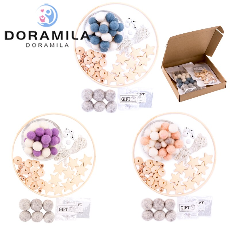 Dziecko drewniane Wykonany ręcznie DIY gwiazdka dzwonek robić łóżka grzechotki zagraj w zdatność zabawki dla dzieci wiatr kuranty robić zabaw ruchowych akcesoria robić wózka dziecinnego szydełka