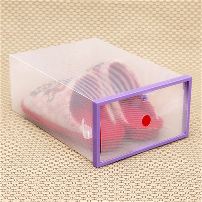 Rangement pour chaussures, pliable, en plastique transparent, boîte à tiroir, vide-poche, Jun27, prix usine , directe