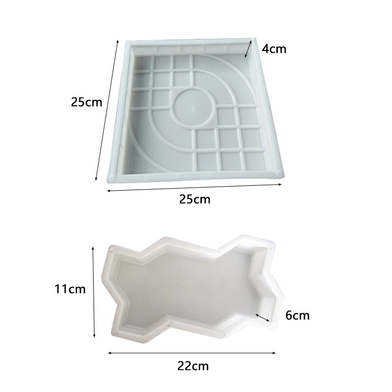 OlivesH Pavement Brick Mold 25*25*4cm Square Brick Road Slab Brick Mold Sidewalk Runway Special Brick Making Mold