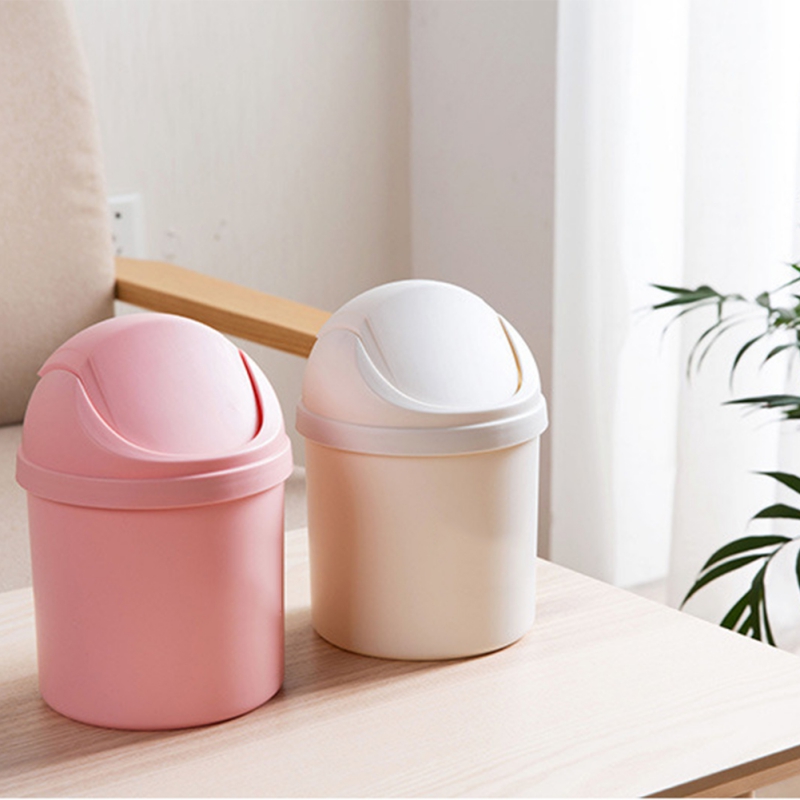 Mini Small Waste Bin Desktop Garbage Basket Home Table Plastic Office Supplies Trash Can Dustbin Sundries Barrel Box