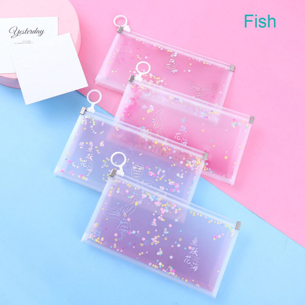 1PC Portable Transparent Anti-dust Mask Storage Bag Dustproof Pollution-Free Face Masks Container Plastic Mask Cover Bag: Fish Random 1pc