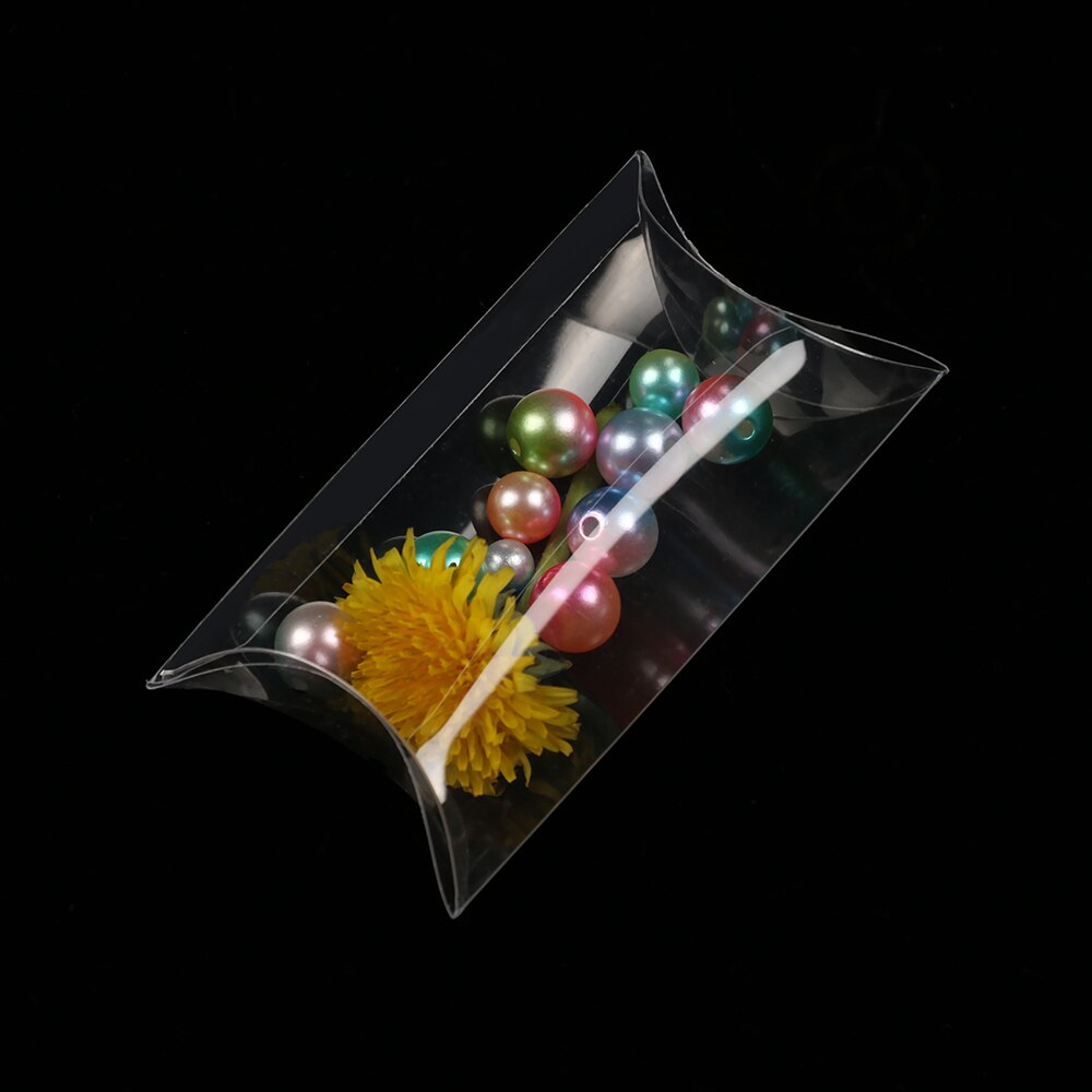 50Pcs/lot Style Pillow Shape Sweet Candy Box Packaging Box Cookie Pouch for Wedding Party Favor Decor Matte Clear PVC