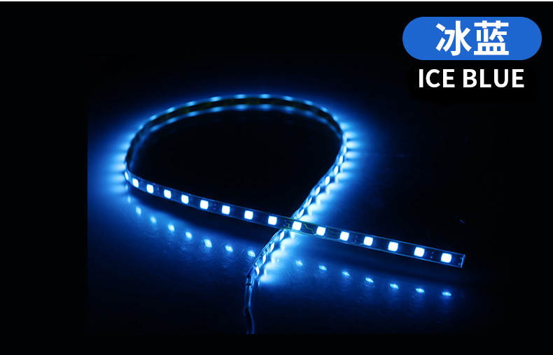 12V Universele Auto Led Decoratieve 45Cm Strip Verlichting Motorfiets Decoratie Led Bar Auto Interieur Ambient Sfeer Strip Verlichting: 4300k wit geel