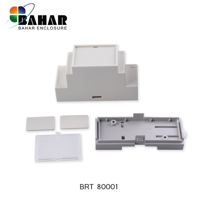 4PCS/1 Lot Din rail control box PLC industrial box din rail plastic enclosure diy junction box electronics case 87*60*36mm