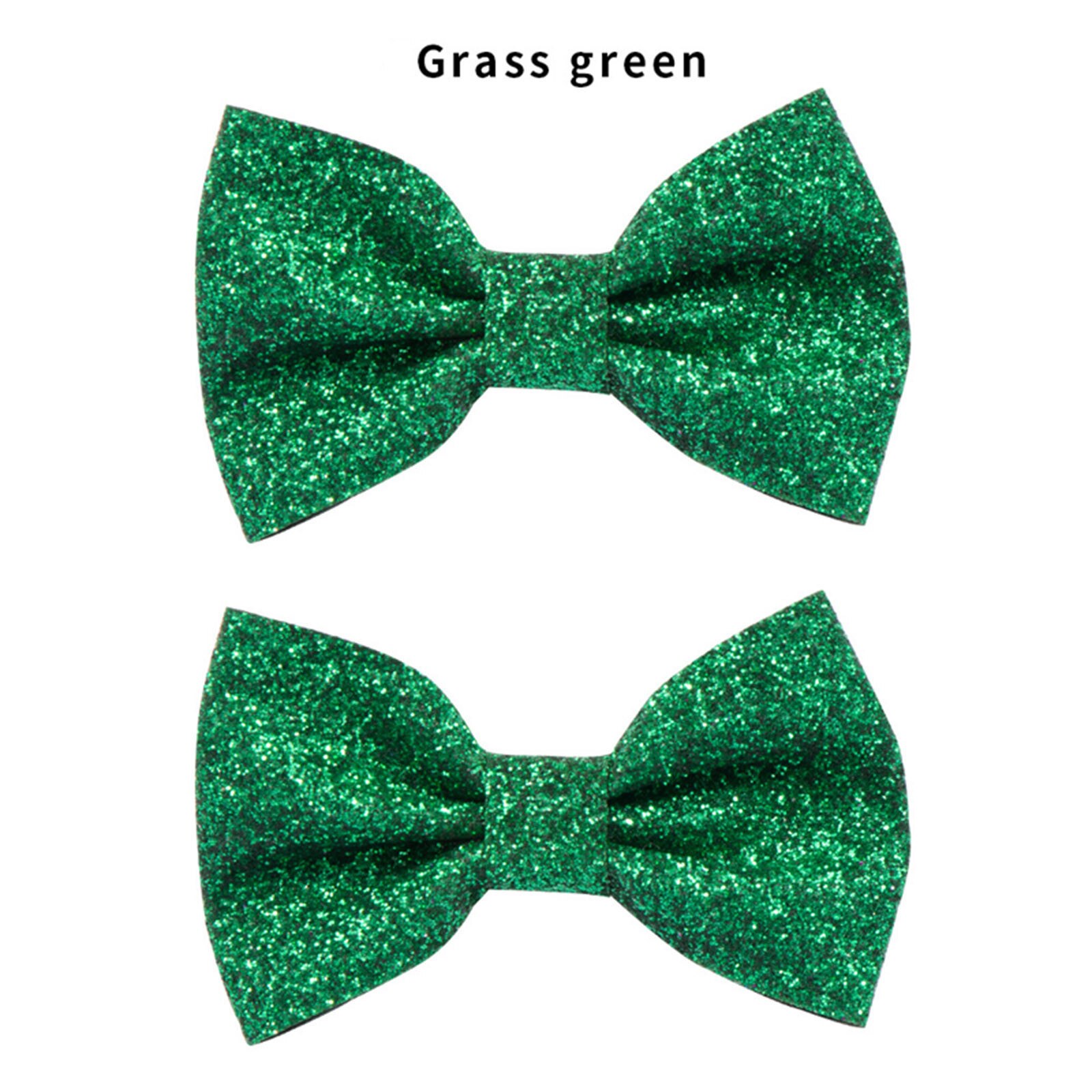 1 paire de pinces à cheveux pour bébés filles, bandeau pour petites filles, pince à cheveux solide avec nœud scintillant: green