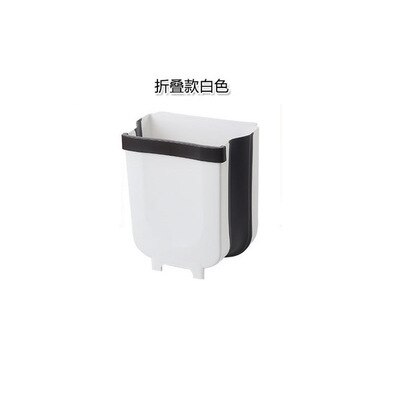 Multi faltbare Mülleimer PP Hängende Lagerung Kasten platzsparende große kapazität für Auto küche Schlecht Wc Abfall Reinigen hoch: Weiß / 25x17.5x28.5CM