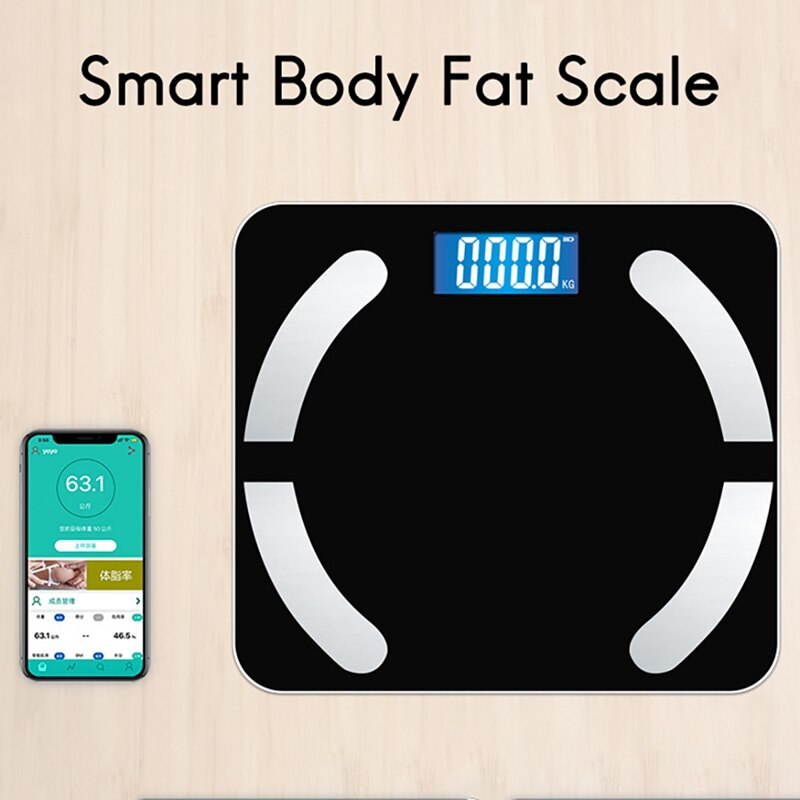 Smart Body Scale Smart Bathroom Scale USB Rechargeable Weight Scale With Bluetooth Sync Data And Fitness App