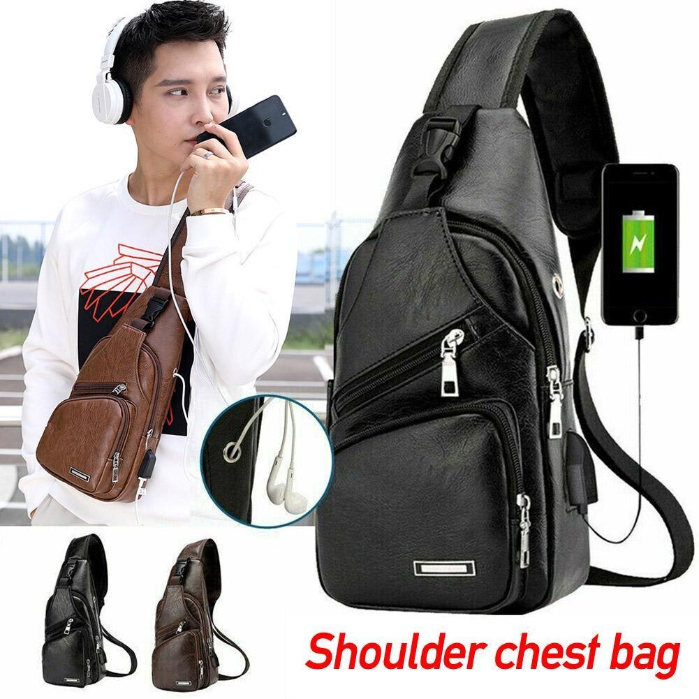 1PC bauletto Casual funzionale uomo vita denaro telefono pacco petto sport 2021 carica borsa Usb esterna borsa cintura cintura R9J9