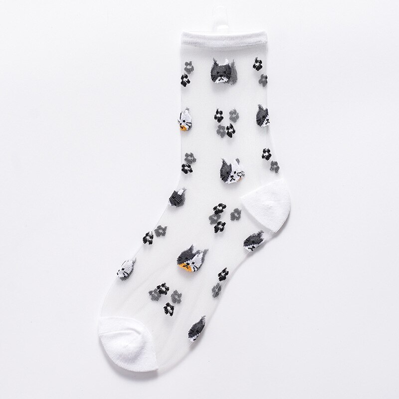 sexy Spitze Gittergewebe Fischnetz Socken Gemischte Faser transparent Punkt strecken Elastizität Knöchel Netz Garn Dünne Frauen Coole Socken 1 paar = 2 stücke: Lila
