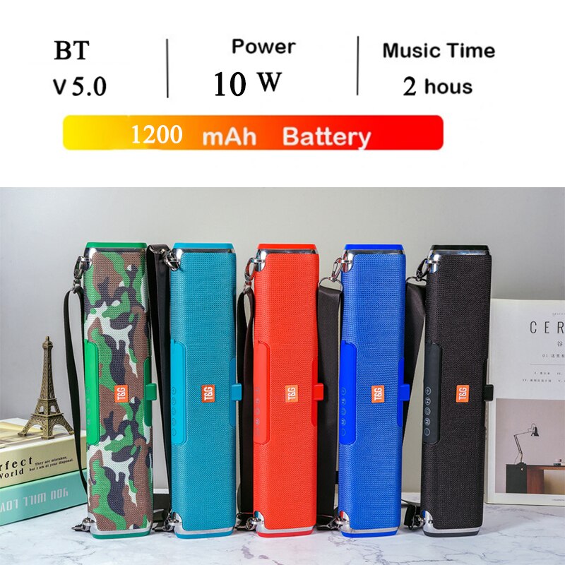 TG178 Draagbare Bt Speaker Geluid Kolom Music Center Solar Power Bank Speaker Waterdichte Home Theater Handsfree Fm Tf Aux Audio