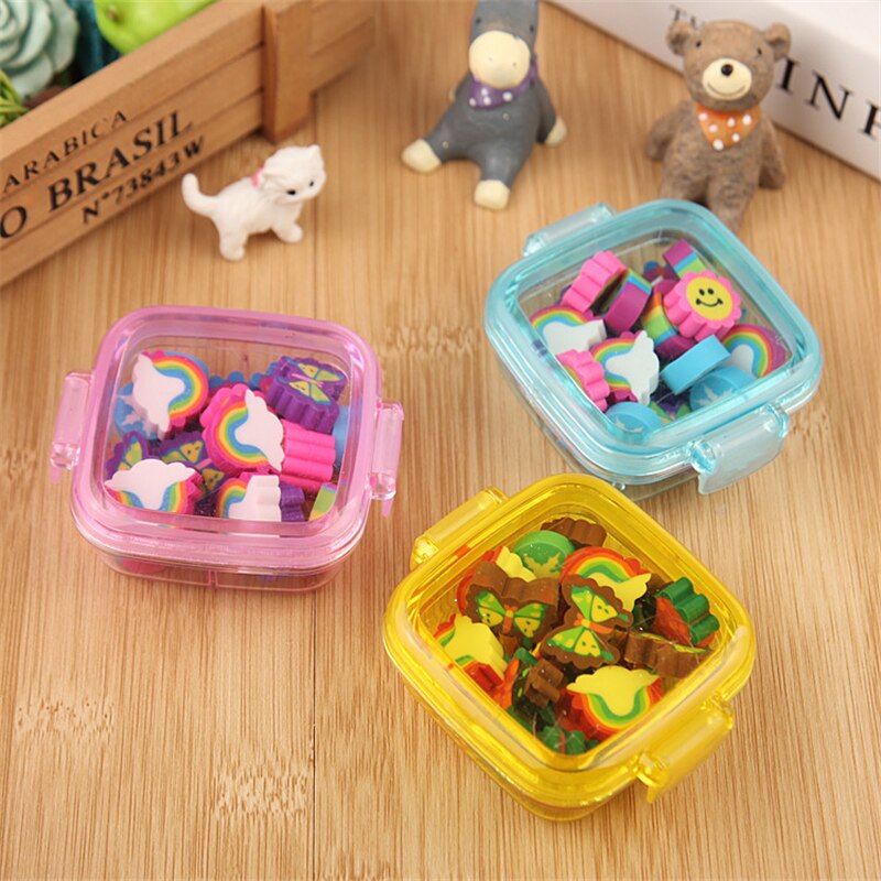 20 Pcs/Set Cute Rubber Eraser Kid School Supplies Stationery Rubber School Supplies School Utiles Stationery