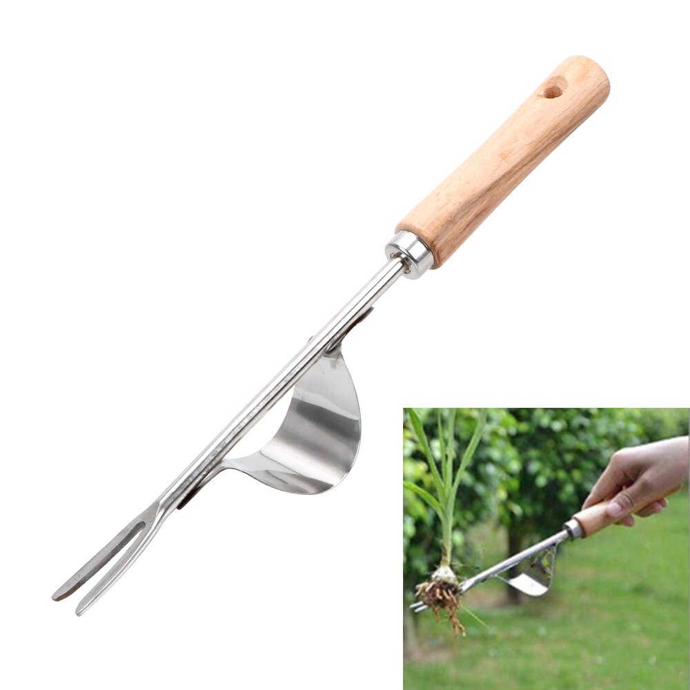 NICEYARD Stainless Steel Seedling Transplanter Weeder Digging Puller Weeding Tool