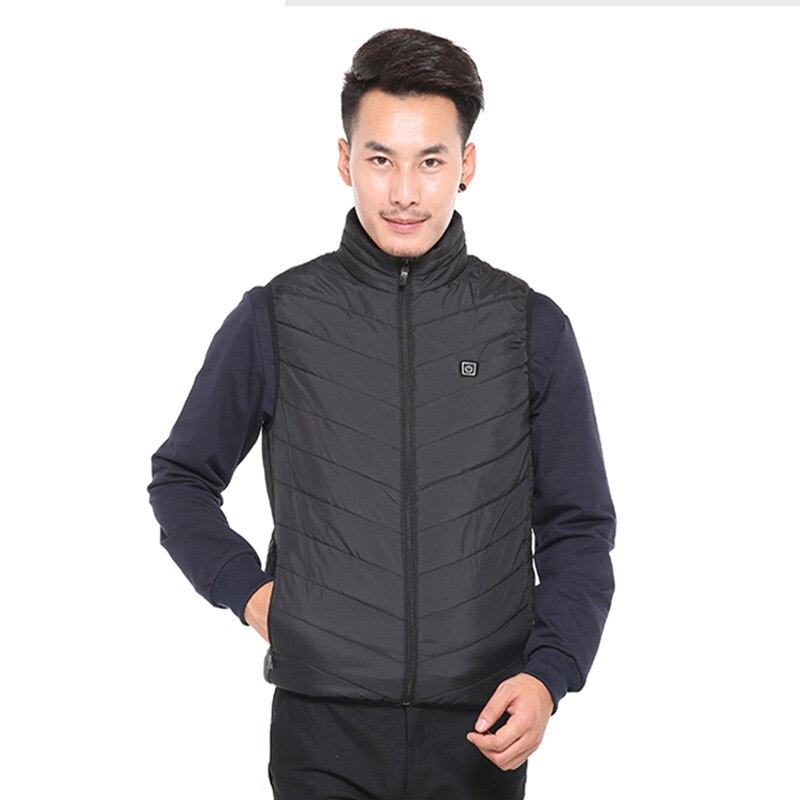 Das Mulheres dos homens Colete Casaco Sem Mangas Colete Roupas de Inverno Térmica USB Elétrico Aquecido Aquecimento Outerwear Jaqueta Masculina Plus Size 8XL