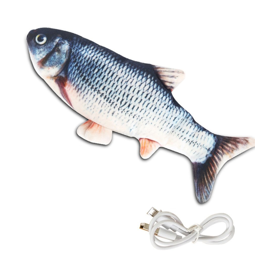 Elektrischer schaukelfisch, karpfen-simulationsfisch, katzenspielzeug, usb-elektrofisch