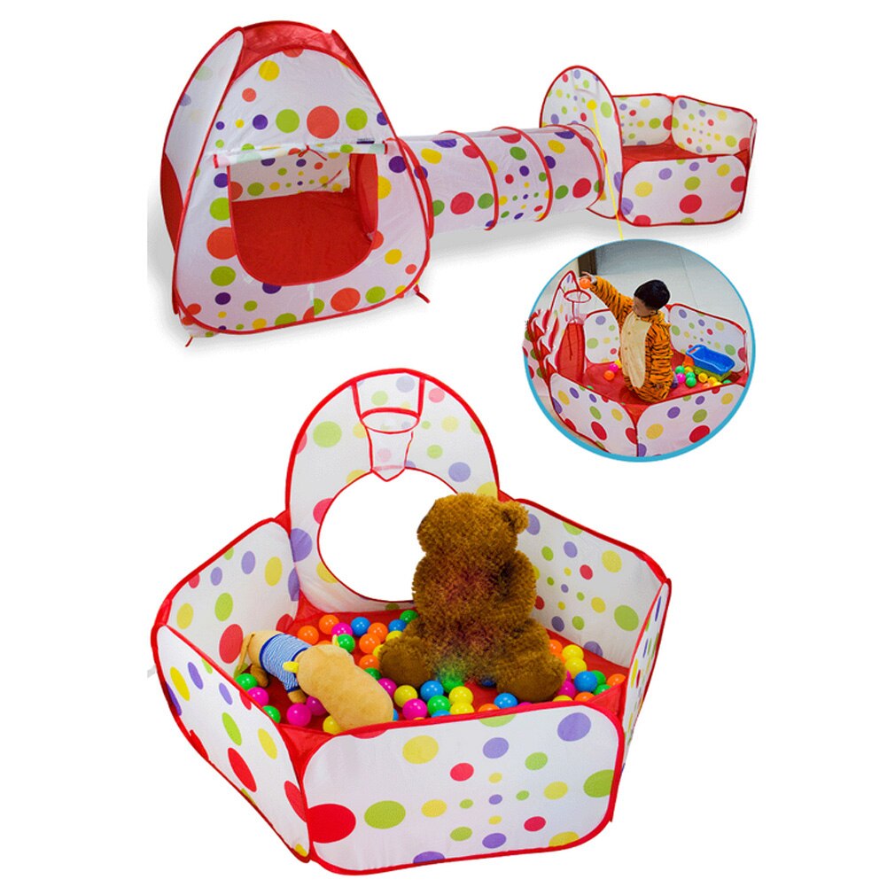 3 Stks/set Kinderen Tent Speelgoed Bal Zwembad Kinderen Tipi Tenten Zwembad Ballenbad Pit Baby Tenten Huis Kruipen Tunnel oceaan Kids Tent