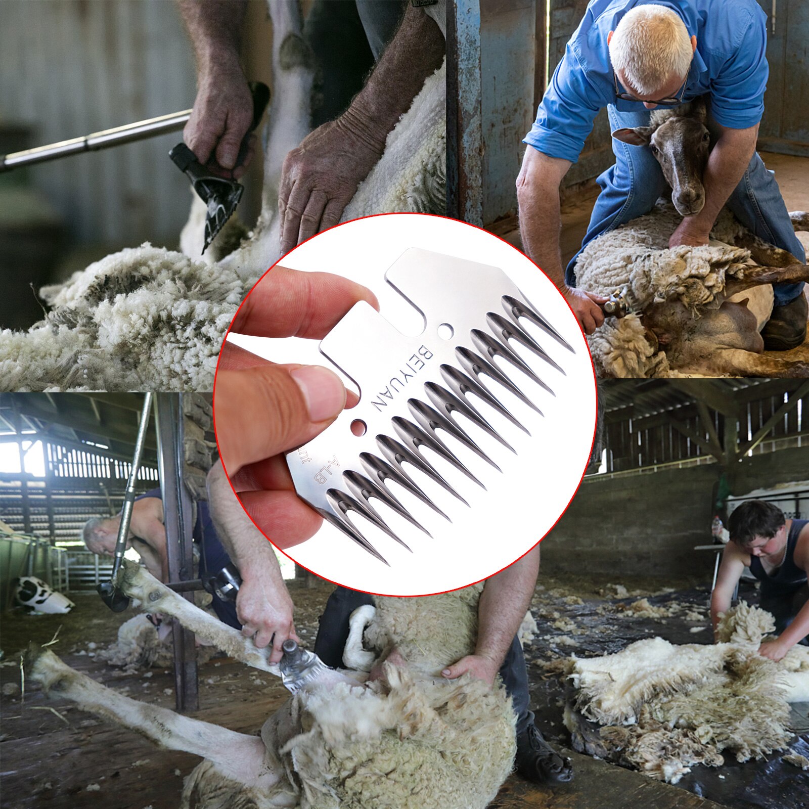 Sheep/goats Shears Convex Comb Cutter 9/13 Teeth for Sheep Wool Clipper Farm Animal Livestock Wool Shears Equipment