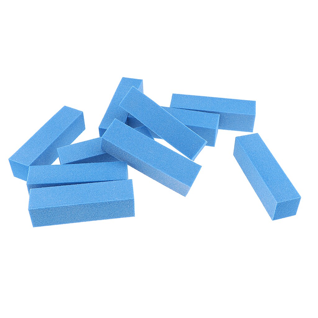 10 Pieces 4-sided File Block, Sanding Block, Buffer, Sponge, Polishing Block, Nail Files