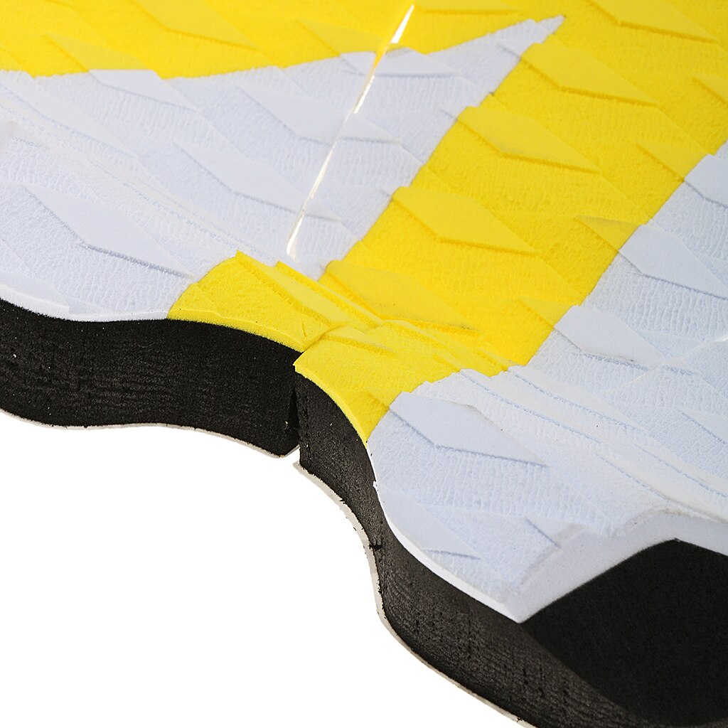 Top 3 piece Surfboard Traction Tail Pads Surfing Surf Deck Grips White Yellow Water Sports for Surfing Player Lover