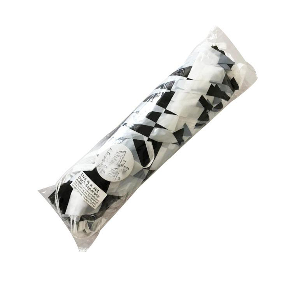 Un conjunto de banderas colgantes triangulares de 30M, banderines de carreras a cuadros en blanco y negro, guirnalda, banderín, bandera, suministros para fiestas