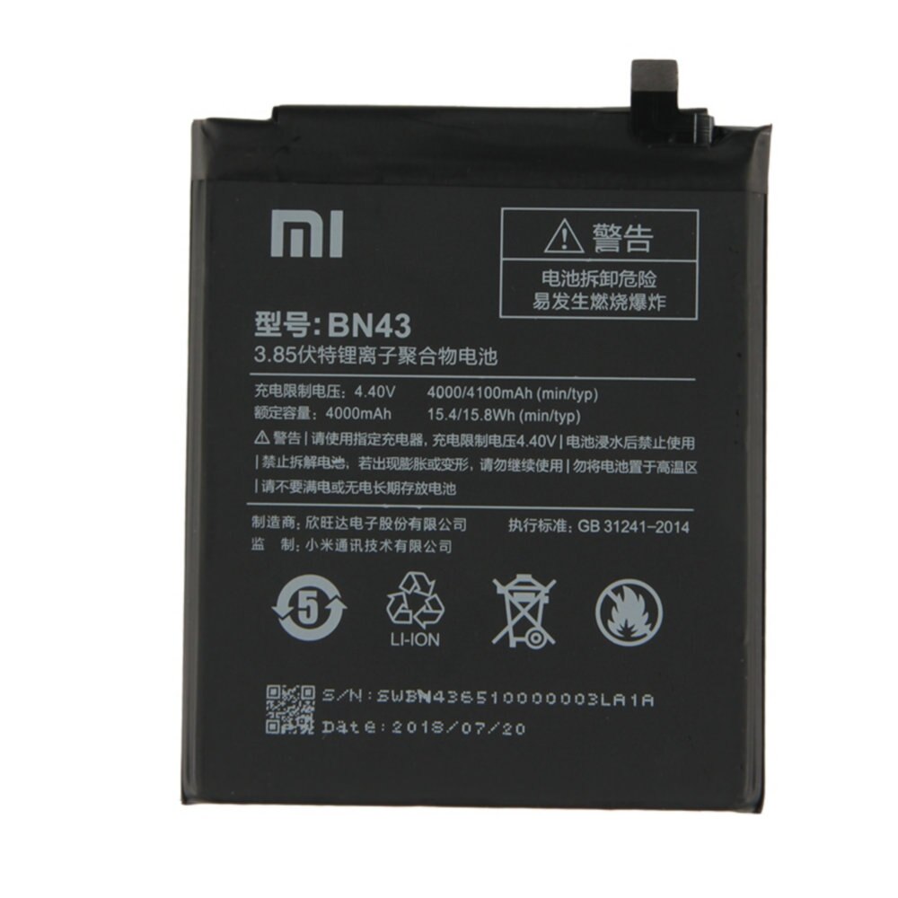 4100Mah Originele Formaat Batterij BN43 Voor Xiaomi Redmi Note4X Hongmi Note 4X Standaard Versie Note 4 Global Batterijen